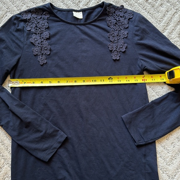 ZARA Girls Long Sleeve embroidered black Blouse Girls Size 11/12 - Picture 4 of 7